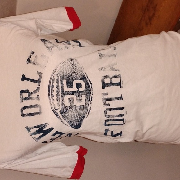 Vintage "New Orleans Football" Ringer Tshirt QLT BRAND USA MEDIUM - Picture 4 of 9